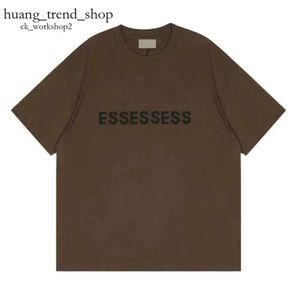 Essentialsshorts Essentialsshirt Essentals gömlek klasik temel işlemeli rozet gevşek pamuk küçük yuvarlak boyun adası tshirt 24ss şort matematik grafik tee 164