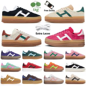 adidas Gazelle Bold Sapatos Mulher designer shoes women Silver Green Gum Trainers og Vegan Cream Collegiate Green Lucid Pink Plate-forme trainers Gazelles Sneakers【code ：L】