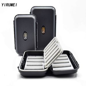 Accessories Waterproof Fly Fishing Box Black Tackle Lure Bait Fish Hook Box Abs Plastic Fishing Accessory Tool Storage Box for Fishing Goods