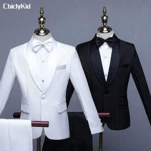 Blazers Boys Tuxedo Suit Kids Swallowtail Dress School Assistr Mostom Child Wedding Complement Setts Toddler Blazer Cortumes
