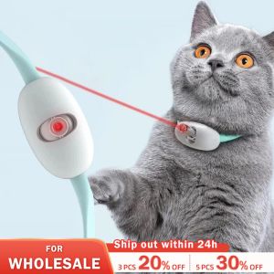 Toys Smart Laser Trove Cat Collar Electric USB Charging Kitten Wearable Toys Toys Treinamento interativo Toys de exercícios para animais de estimação