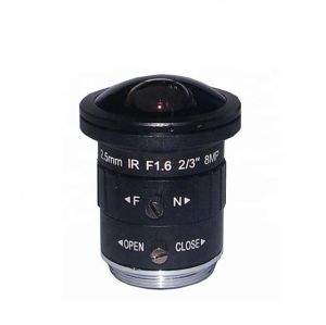Filter 2,5 mm CS Linsen Fisheye Weitwinkelobjektiv IR F1.6 2/3 8MP 4K -Objektivüberwachung Video -Objektive