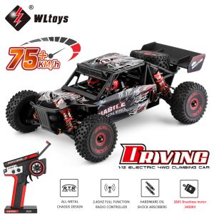 Auto Wltoys 124016 124018 Brushless RC Car 75 km/h o 55 km/h 2,4 g 4wd Electric Electric ad alta velocità Offroad Remote Drift Racing Giocattoli