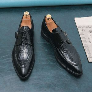 Derby Drity Drby Wedding Leather Office Original Business Designer Handmade Buckle Grace Man Shoes