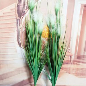 Decorative Flowers 93cm 7 Heads Artificial Reed Large Fake Plants Silk Onion Grass Bouquet Wedding Plastic Tree For Home Party Autumn Decor