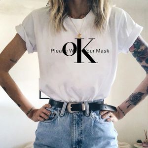 Damskie tshirt bawełniany wzrost koszulki mody druk druku