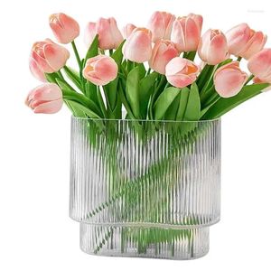 Vasos vasos modernos estéticos estéticos claros flores de mangueira para refeições para refeições decoração de casamento caseiro