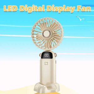 Inne urządzenia Nowe przenośne wyświetlacze LED USB Digital ekran Handheld Mini Electric Fan Składany szyja