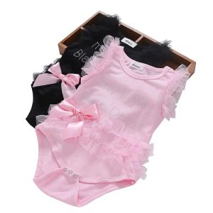 One-Pieces Baby Girls Rompers Embroidered Ruffles Short Sleeve Jumpsuits Summer Infant Girl Birthday Bodysuits