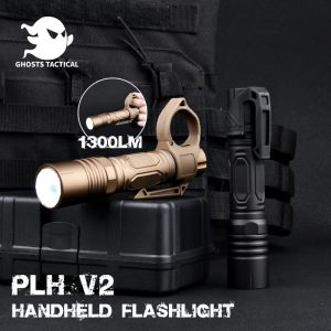 Lights ModLit PLH V2 Handheld -lampor 18650 18350 med fickklipp Switchback stor fingerutgivningsring Taktisk ficklampa Molle -klipp