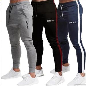 Брюки 2022 GEHT бренд бренда повседневные тощие брюки мужские бегущие спортивные штаны Fitness Trab