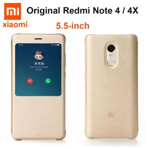 ケースオリジナルXiaomi Redmi Note 4 4​​x Case Pu Leather Flip Case Xiaomi Redmi Note 4/Note 4x xグローバルバージョンカバー電話5.5インチ