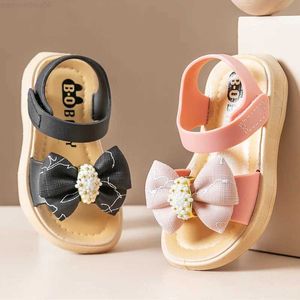 Sandały letnie dziewczyny z pantoflem 3-12-letni Dzieciak Bow Fashion Sandals MultiColour Dzieci Non SLID Miękkie podeszwa plastikowe buty plażowe2404