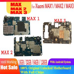 Antenna 128GB for Xiaomi MI Max 1 / Max 2 / Max 3 Motherboard Original Clean Replaced Mainboard Full Chips Logic Board Android OS System