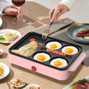 Geräte Elektrische Eier Hamburger Backmaschine Bratbohnen rotes Bohnen Kuchen Krepp Maker Mini Frühstücks Pfannkuchen Omelett Ei Frittieren Pfanne