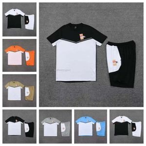 Roupa esportiva de tracksuit, tops de algodão feminino, roupas casuais masculinas, shorts de rua, conjuntos de mangas curtas, designers, roupas esportivas personalizadas