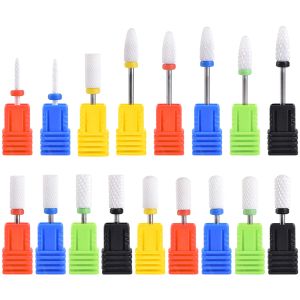 Bits Ceramic Nail Drill Bits Gel Polish Remove Dead Skin Clean Electric Milling Cutters For Manicure Pedicure Machine Accessories