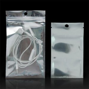 Aluminum Foil Plastic Zip Lock Bags Clear Resealable Mylar Zipper Packages Pouch For Electronic Accessorie Mobile Phone Case Cable LL