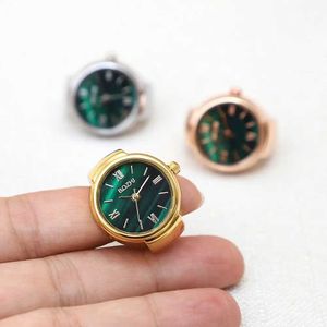 Wristwatches for Women Men Vintage Fashion Gift Digital Watch Round Quartz Finger Rings Elastic Stretchy Rings Ring Watch 240423