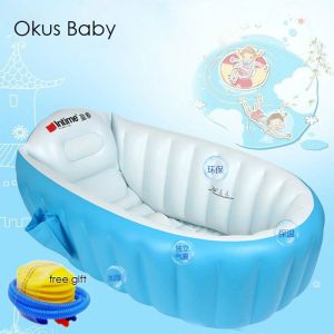 Sets New Style Portable Bathtub Iatable Children Bath Tub Bottom Cushion Winner Keep Warm Folding with Air Pump Baby Bathroom Use