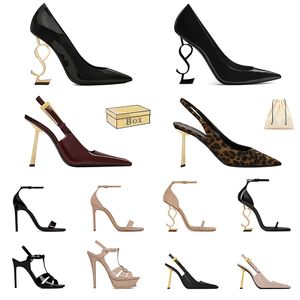 Woman High Heels Sandals Luxurys Dress Shoes Open Toe Stiletto Slingback Heel Paris Women 10cm Fashion Party Wedding whitedress Office Pumps with box Size 35-41