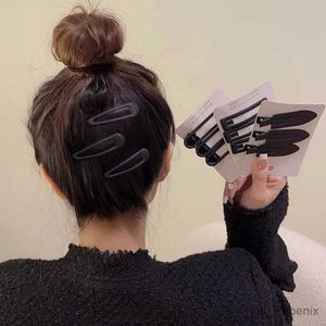 ヘアアクセサリー3/6 PCS/セット女性女の子ブラックシンプルフロストヘアクリップアダルトアロイバレットヘアピン女性ファッションヘアアクセサリー