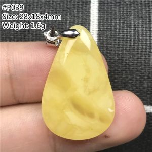Pendants Natural Yellow Amber Pendant Jewelry For Woman Man Healing Love Luck Gift Reiki Crystal Beads Stone Silver Beauty Gemstone AAAAA