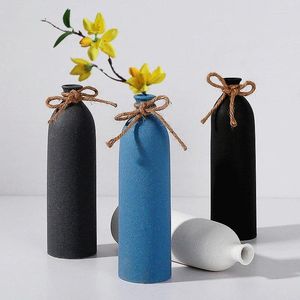 Vases Classic Desktop Ceramic Vase Simple Floor Chinese Crafts Decoration Creative Gifts Office Home