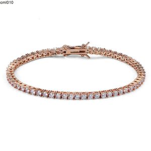 Pulseira de luxo pulseiras de tênis jóias de moda mulher mens em pulseira de diamante pulseira prateada jóias de aço inoxidável