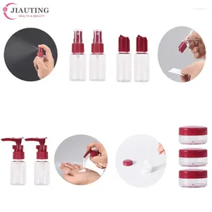 Förvaringsflaskor 5/8pc rese mini makeup kosmetisk ansikte grädde potten kit plast transparent tom make up container flasktillbehör