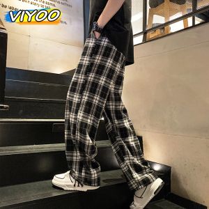 Pants Men's Y2K Vintage Plaid Pants Trousers Casual Pants Sweatpants Harajuku Bagyy Pants Korean Autumn Clotes Man Women