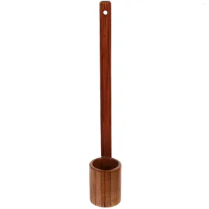 Strumenti di misurazione in legno Whisk cucina gadget gadget zuppa di calci a casa maniglia lunga a casa in bambù