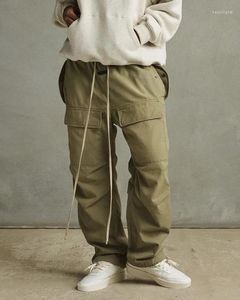 Men's Pants Fashion Streetwear 7th Collection High Quality 1:1 Cargo Hip Hop Drawstring Long Trousers