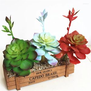 Dekorative Blumen künstliche Sukkulenten gefälschte Lotus Lithops Blume PVC Hochwertige Sukkulenten Pflanzen Weihnachten Hochzeitsfeier Home Blumen