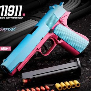 ガントイズM1911自動シェルエジェクションソフト弾丸コルトおもちゃ銃ピストルボーイズアダルトアウトドアゲームL2404