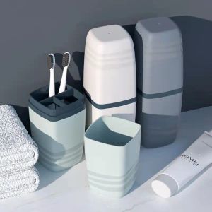 toothbrush Portable Wash Cup Toothbrush Cup Mouthwash Cup Toothbrush Cup Household Set Tooth Cylinder Cup Toothbrush Toothpaste Storage Box