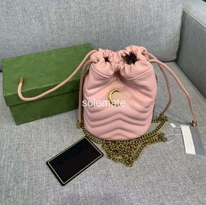 Luxurys tasarımcılar moda marmont çanta mini kova dalga desen el çantası omuz çanta zinciri çanta crossbody cüzdan bayan deri klasik tote sırt çantaları