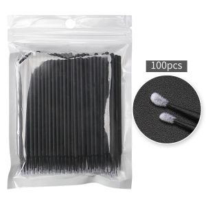 Tools 100 pcs Disposable Micro Brush Mascara Wands Applicator Lash Removing Swab Microbrush Eyelash Extension Makeup brushes Tools