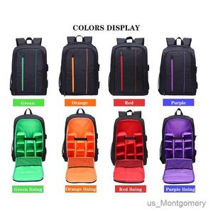 Acessórios para bolsas de câmera Câmera Backpack Pro para SLR Digital D'água à prova d'água Bolsa de fotografia dupla adequada para Canon Nikon e Lente Tripé