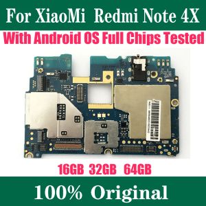 Antenna Global Version Work Well Unlocked Main Circuits Board för Xiaomi Redmi Note 4 / 4x Motherboard Logic Board Original 16G 32G 64G