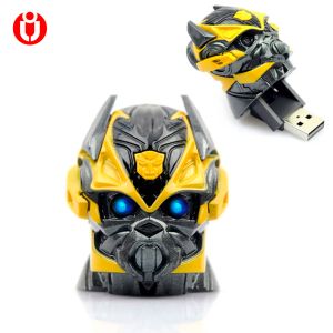 Drives New LED Flash Bumblebee USB Flash Drive 4GB 8GB 16GB 32GB 64GB USB Memory Stick Stick Pen/Thumb/Carne Flash Drives Pendrive Memory Presente