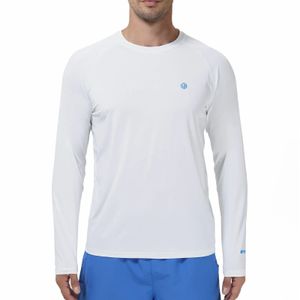 Ljusare mäns UPF 50 UV Sun Protection Lightweight långärmad t-shirt snabb torr för utomhus vandring löpning 240415