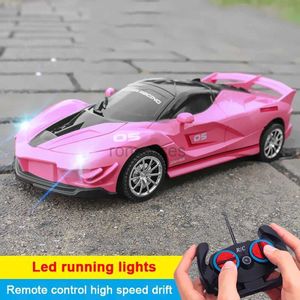 Electric/RC Car RC Car Toy 2.4G Radio Remote Control Cars High-speed Led Light Sports Car Stunt Drift Racing Car Toys For Boys Children Gifts 240424