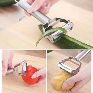 4IN1多機能野菜ピーラーフルーツピーラーステンレススチール野菜カッターメロンプレーナー家庭用ガジェット