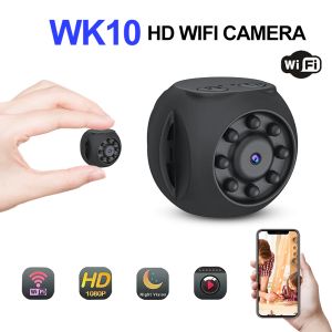 Câmeras WK10 WK10 Câmera Wi -Fi suporta uma visão noturna infravermelha 1080p 90 ° HD Câmera de grande angular com tamanho pequeno e ampla faixa de aplicação