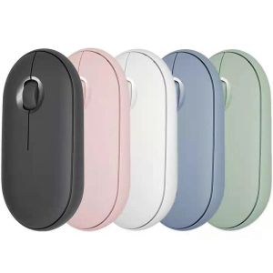 Möss Pebble Mouse Bluetooth Dual Mode Mouse 2.4G Trådlös mus Färgglada söta hemdatorkontor Business Mouse