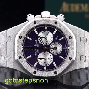 AP Tactical Watch Watch 26331bc Purple Dial с 41 -мм матовым золотым циферблатом и часами мастерства белого золота 18 тыс.