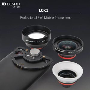 Lens Benro LCK1 Cep Telefonu Lensler Kit Universal Pro 4in1 Telefon Tutucu Geniş Açılı Macro Portre lens İPhone Huawei Xiaomi