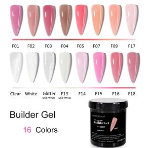 Zestawy 250 ml żel Builder Camouflage UV LED Gel Nail Gwóźdź kosmetyki przezroczysty przezroczysty żel paznokcie przedłużenie mlecznego białego żelu budowniczego