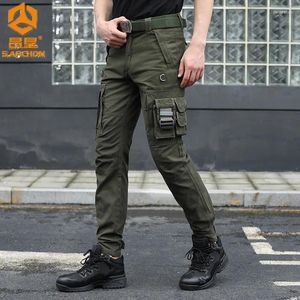 Men's Pants Cotton Multi-Pocket Tactical Men Outdoor Hiking Climbing Training Urban Commuting Straight Casual Trousers Male